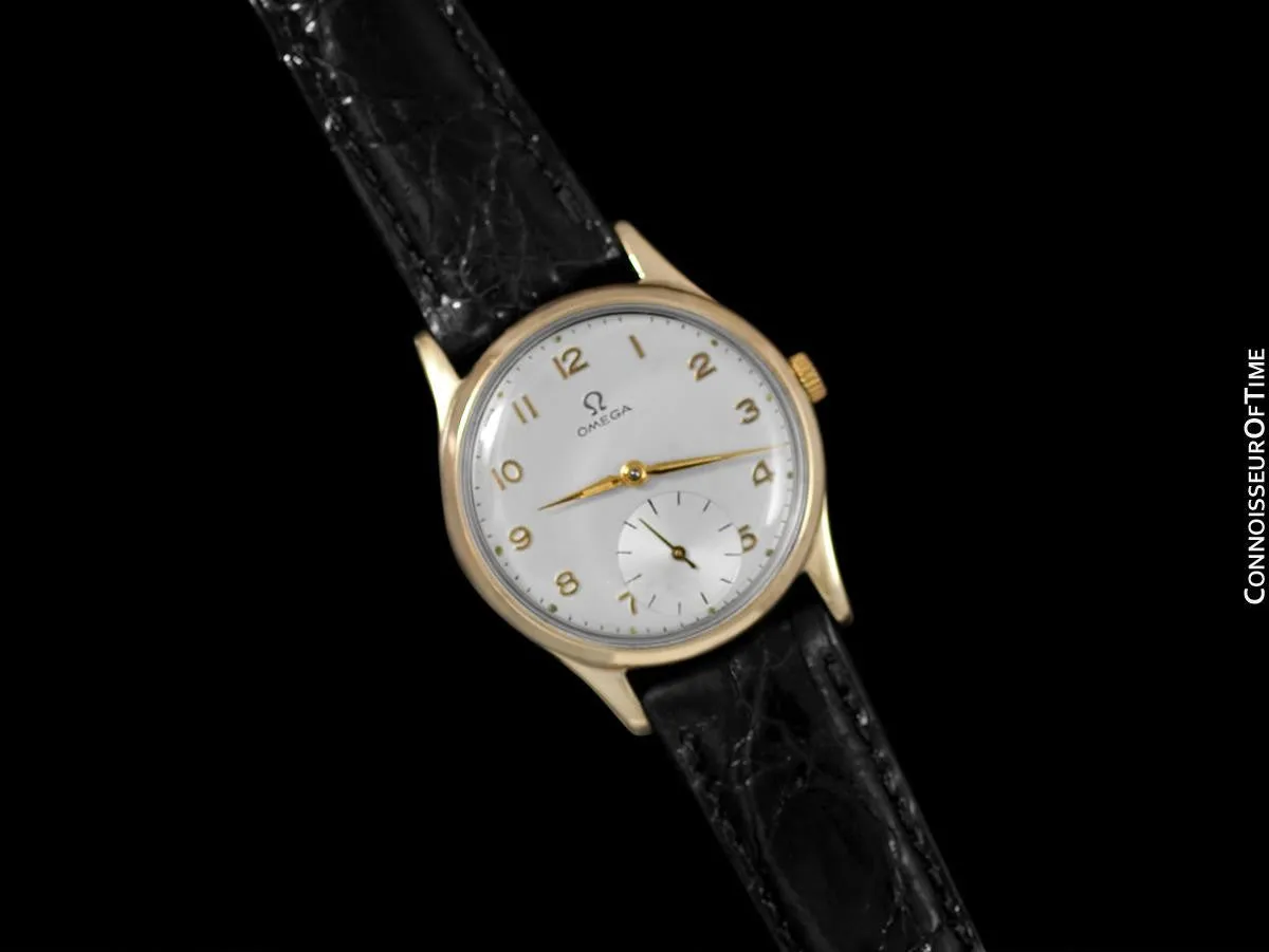 1951 Omega Vintage Mens 30T2 Based Dress Watch - 9K Solid Gold