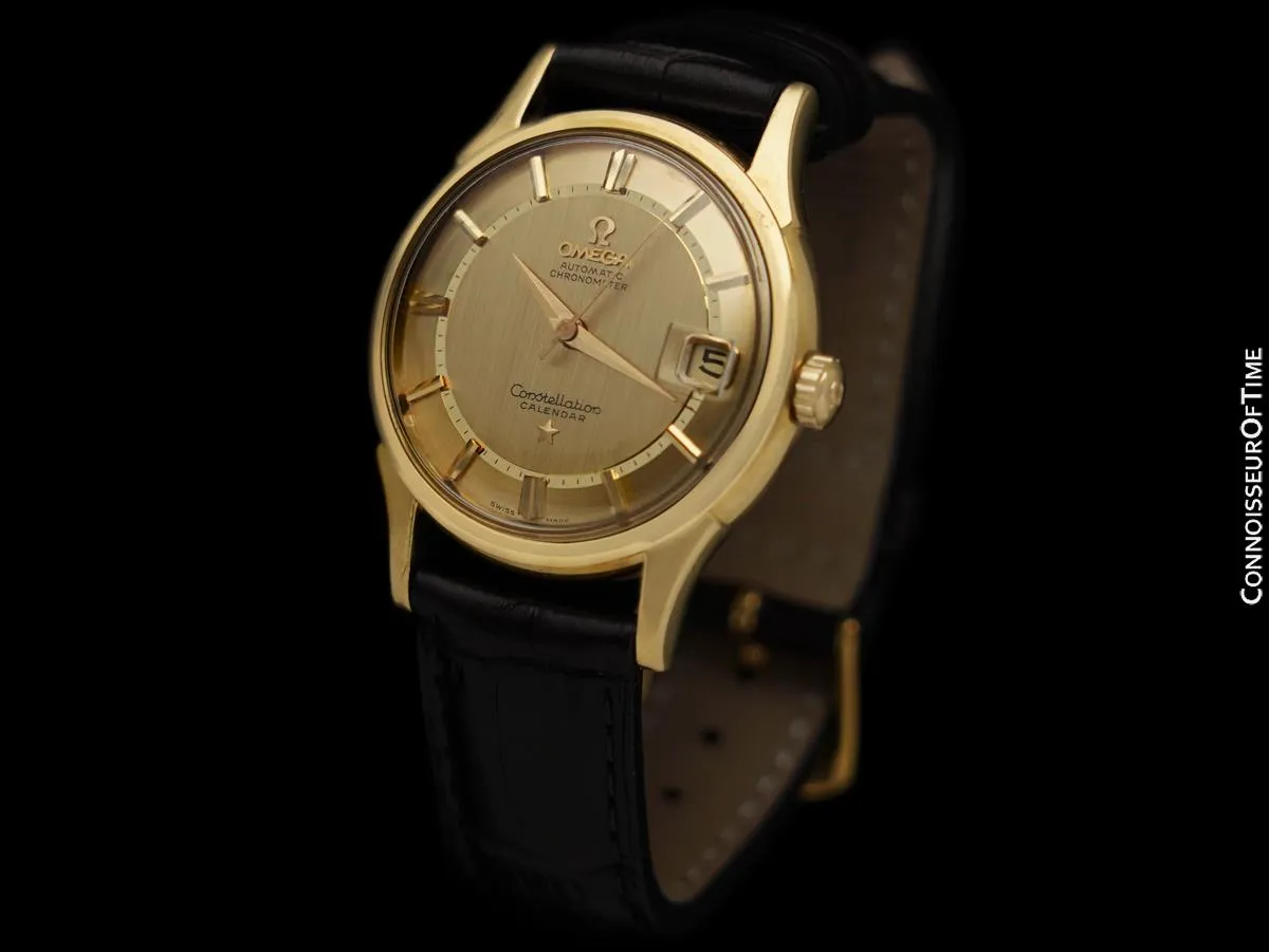 1960 Omega Constellation "De Luxe" Dial Vintage Mens Watch - 18K Gold
