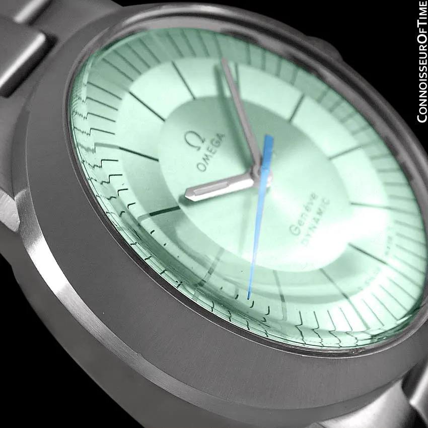 1960's Omega Dynamic Vintage Mens Watch with Tiffany Blue/Seafoam Dial - Stainless Steel