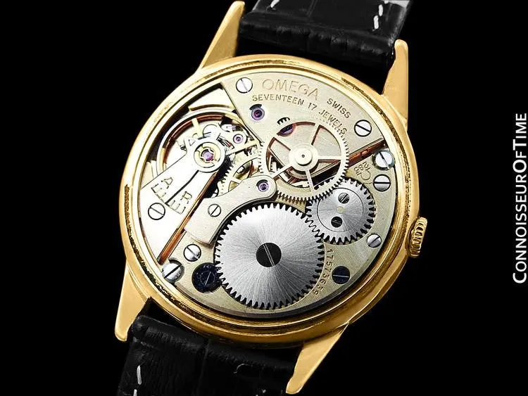 1961 Omega Classic Full Size Vintage Mens 30T2 Dress Watch - 18K Gold Plated