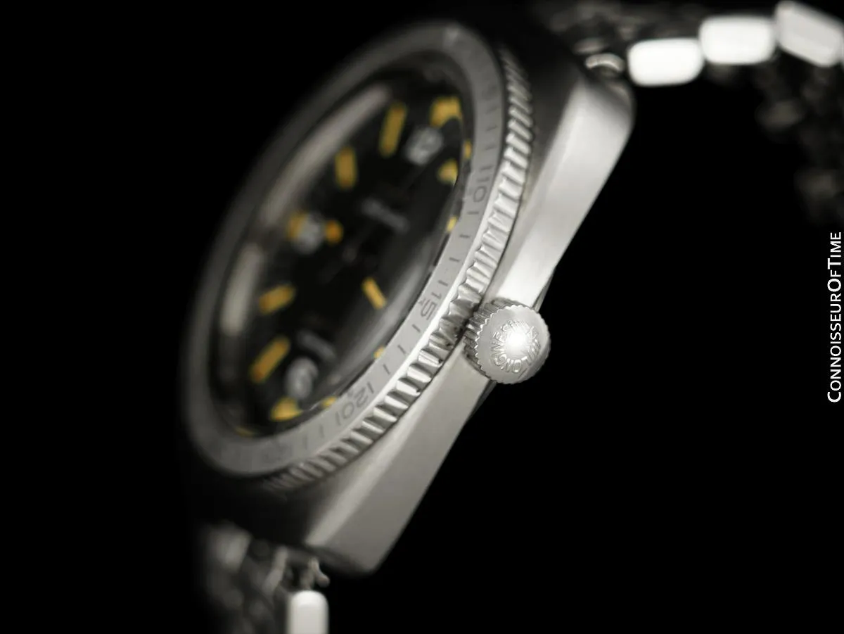 1969 Longines Vintage Mens Large Classic 5 Star Admiral SS Steel Divers Watch - Stainless Steel