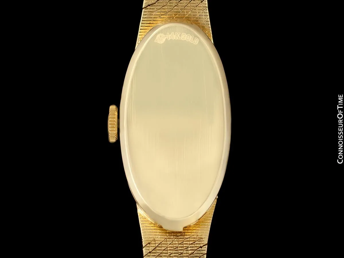 1970's Rolex Ladies Vintage Dress Bracelet Watch - 14K Gold