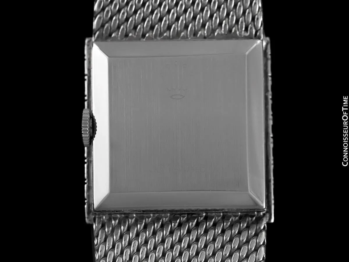 1973 Rolex Precision Vintage Ladies Handwound Watch - Sterling Silver, Stainless Steel & Diamonds