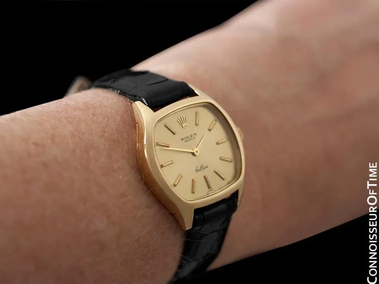 1976 Rolex Cellini Ladies Vintage Dress Watch Ref. 3801, Champagne Dial - 18K Gold