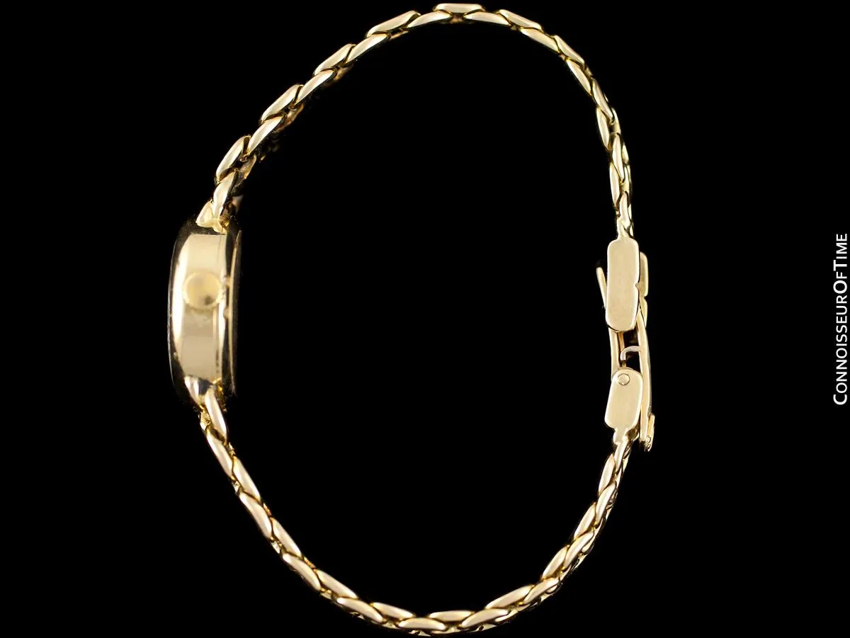 1980's Rolex Ladies Vintage Dress Bracelet Watch - 14K Gold
