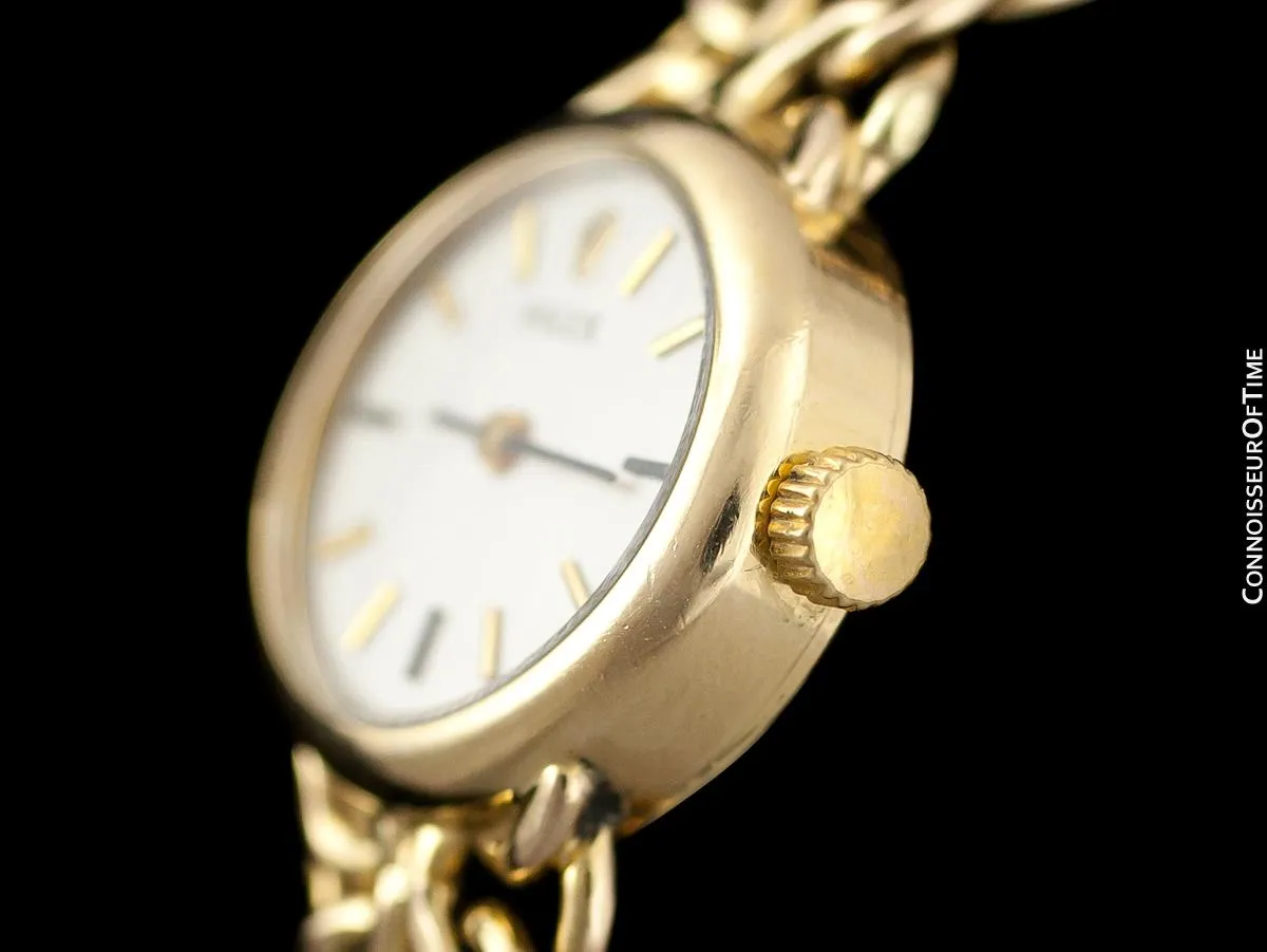 1980's Rolex Ladies Vintage Dress Bracelet Watch - 14K Gold