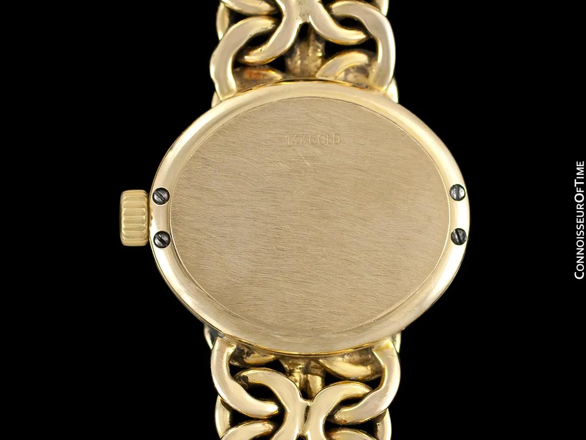 1980's Rolex Ladies Vintage Dress Bracelet Watch - 14K Gold