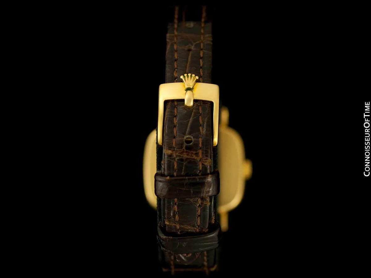 1987 Rolex Cellini Vintage Ladies 18K Gold TV Watch, Ref. 4082 - Original Papers