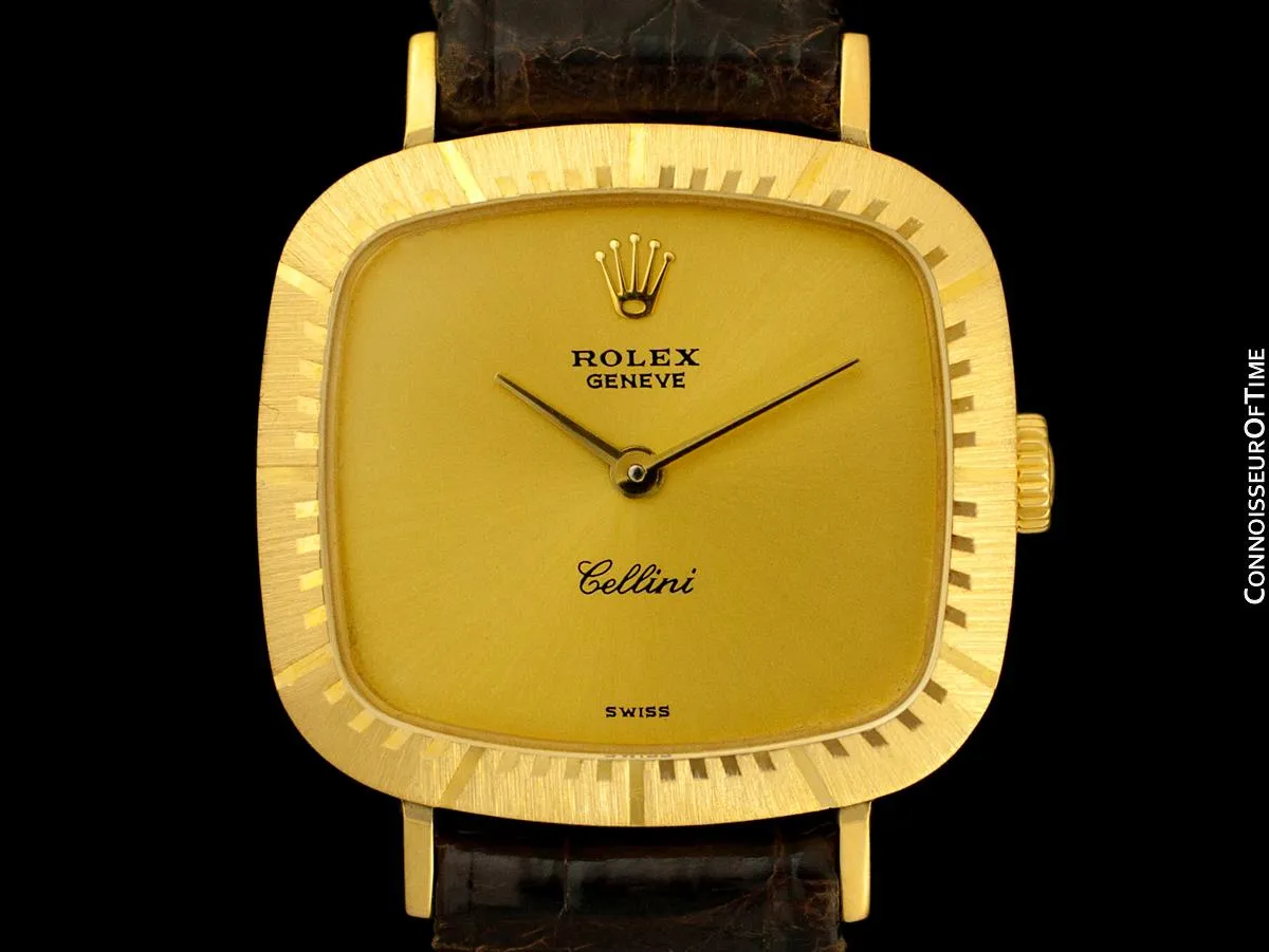 1987 Rolex Cellini Vintage Ladies 18K Gold TV Watch, Ref. 4082 - Original Papers