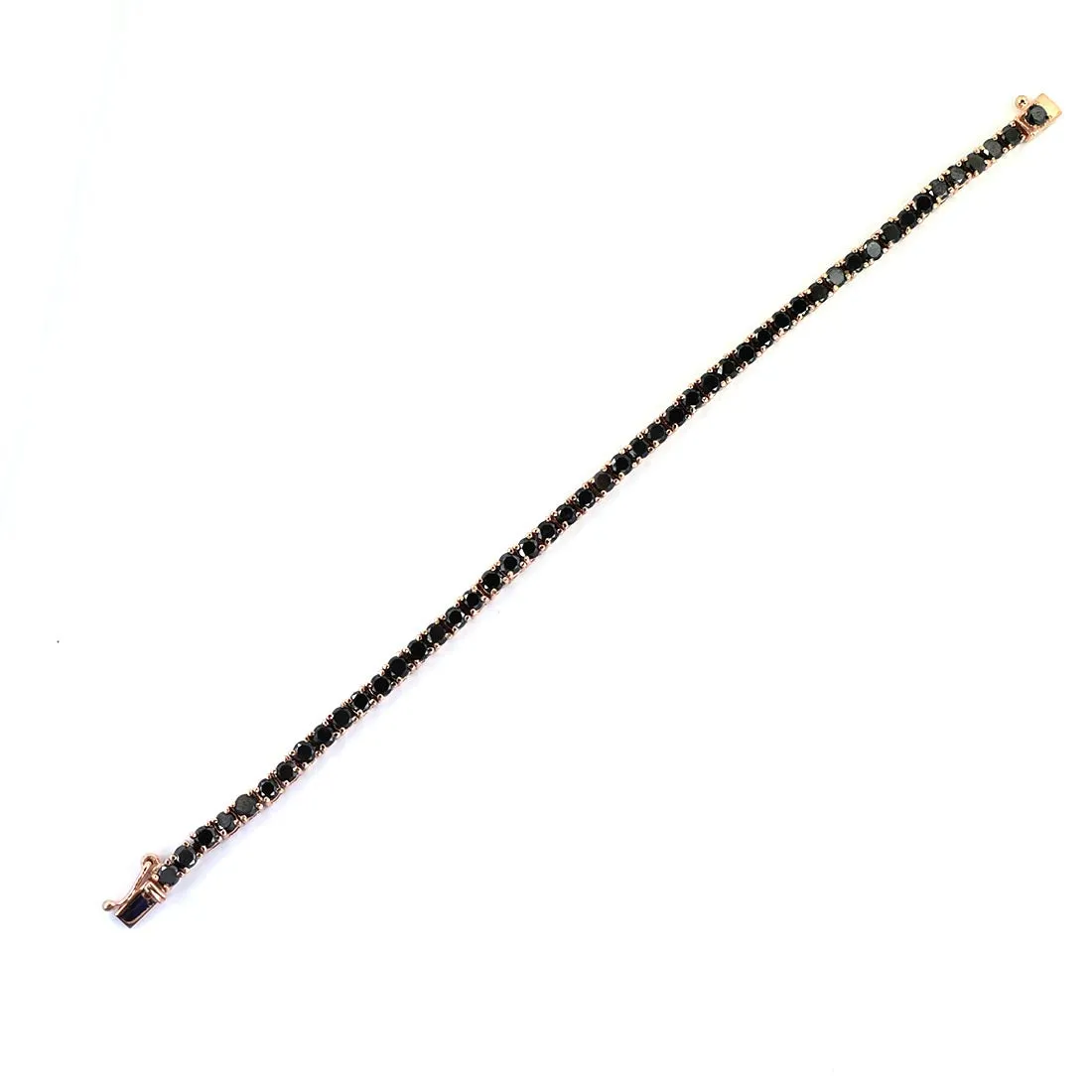 5 mm Black Diamond Tennis Bracelet in 925 Silver, 100% Certified! Amazing Collection & Great Shine