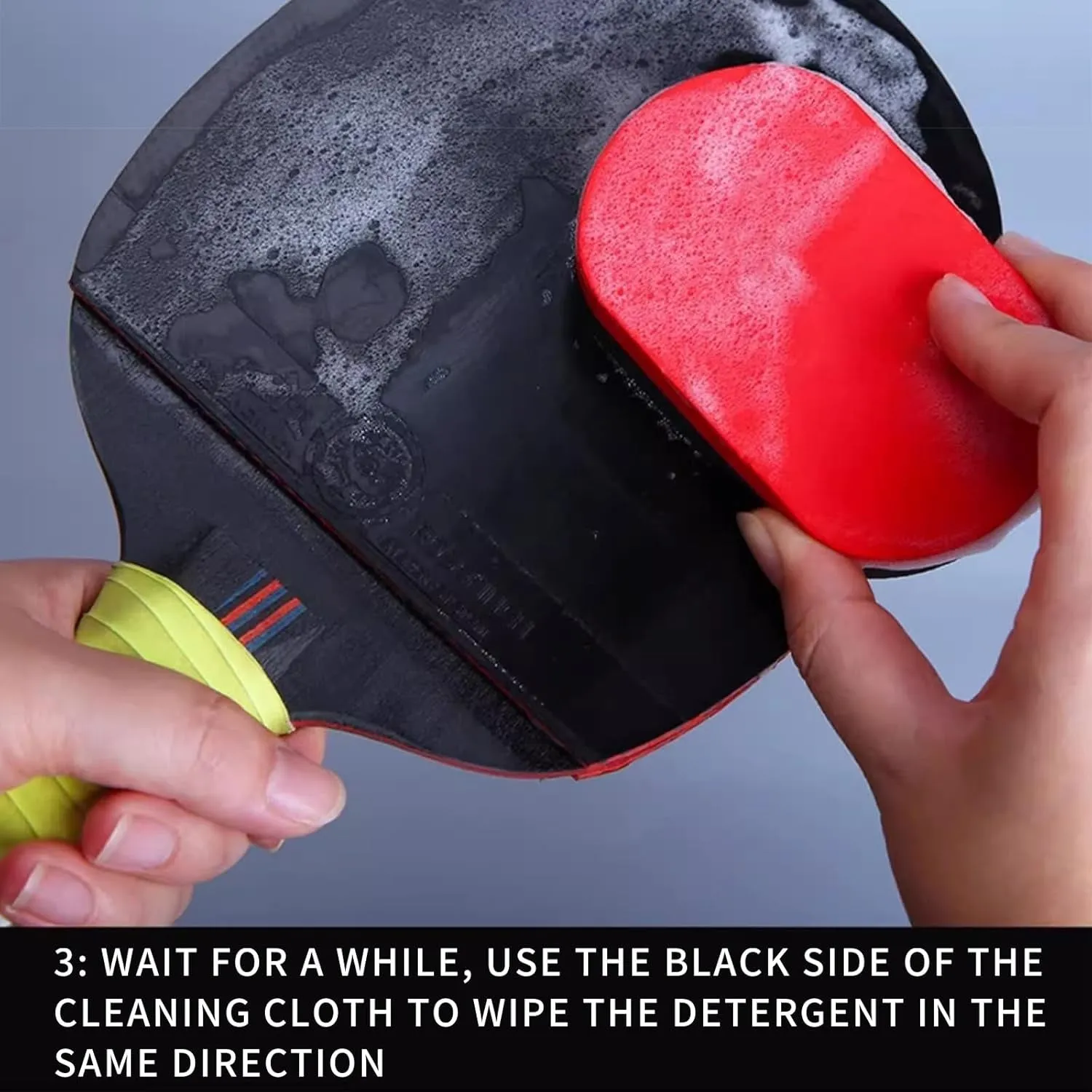6 Ping Pong Paddle Cleaners Combination Set Contains Cleaning Spray Grip Tape, Rubber Cover Table Tennis Edge Tape Cleaning Cloth and Ping Pong Paddle Case Complete Ping Pong Paddles Set of 4