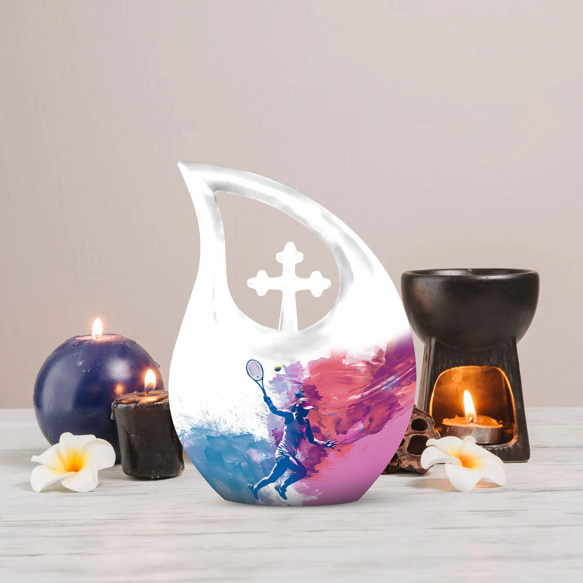 Affordable Tennis Tribute: Memorial Urn for Loving Remembrances