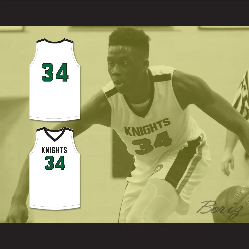 Alex Antetokounmpo 34 Dominican High School Knights White Basketball Jersey 1