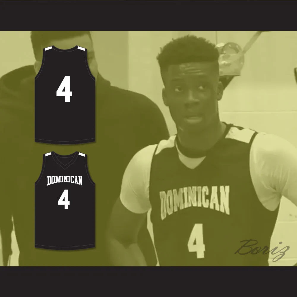 Alex Antetokounmpo 4 Dominican High School Knights Black Basketball Jersey 1