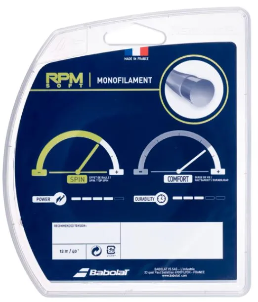 Babolat RPM Soft Tennis String Set of Silver 1.20 16g