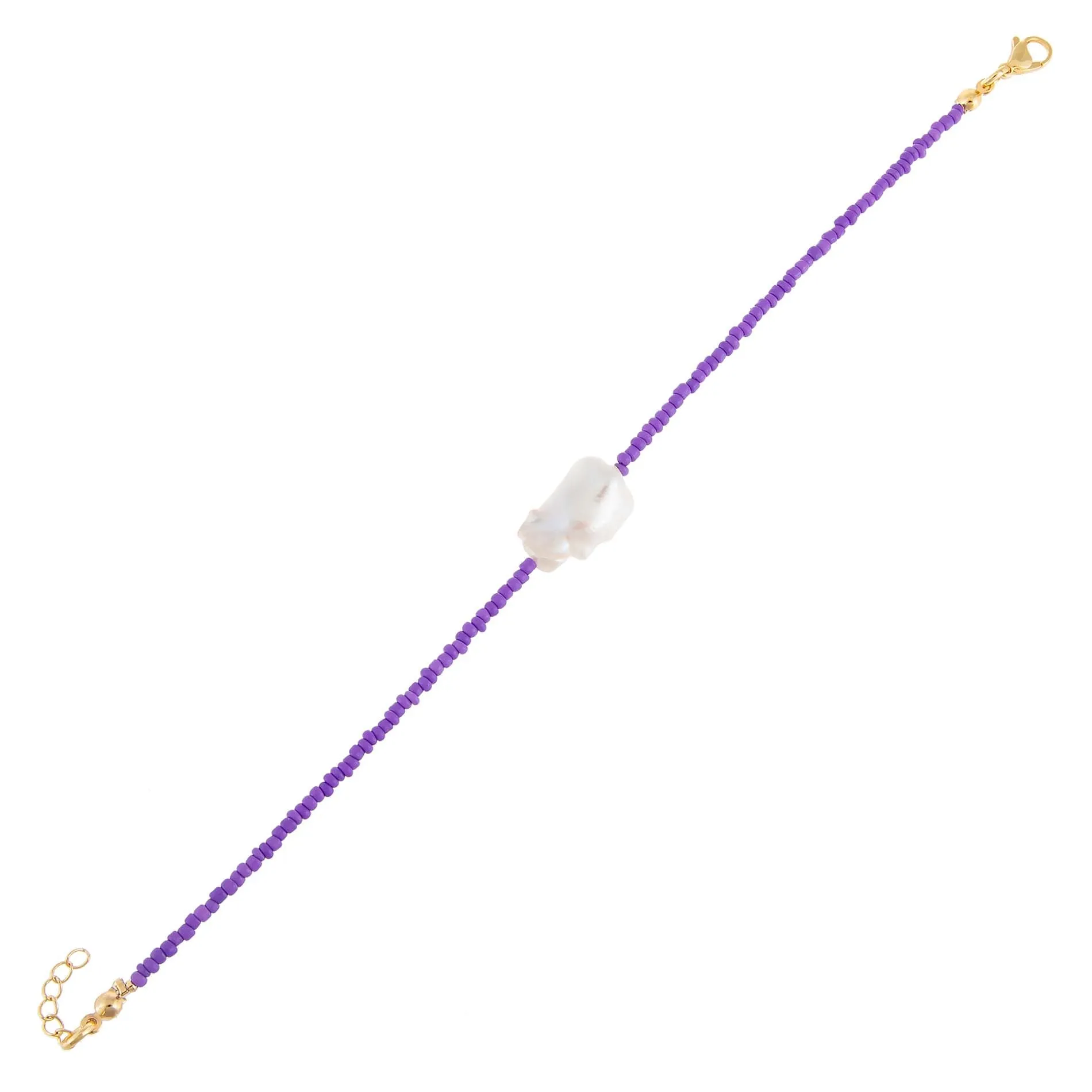 Baroque Pearl Color Beaded Bracelet