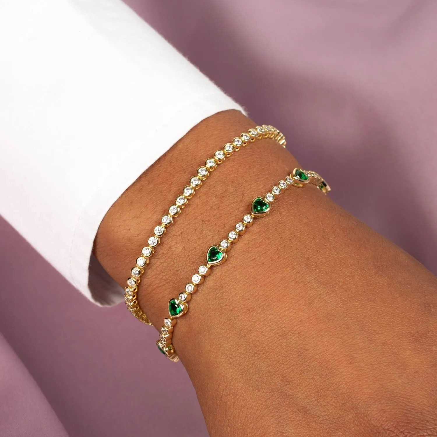 Bezel Tennis Bracelet