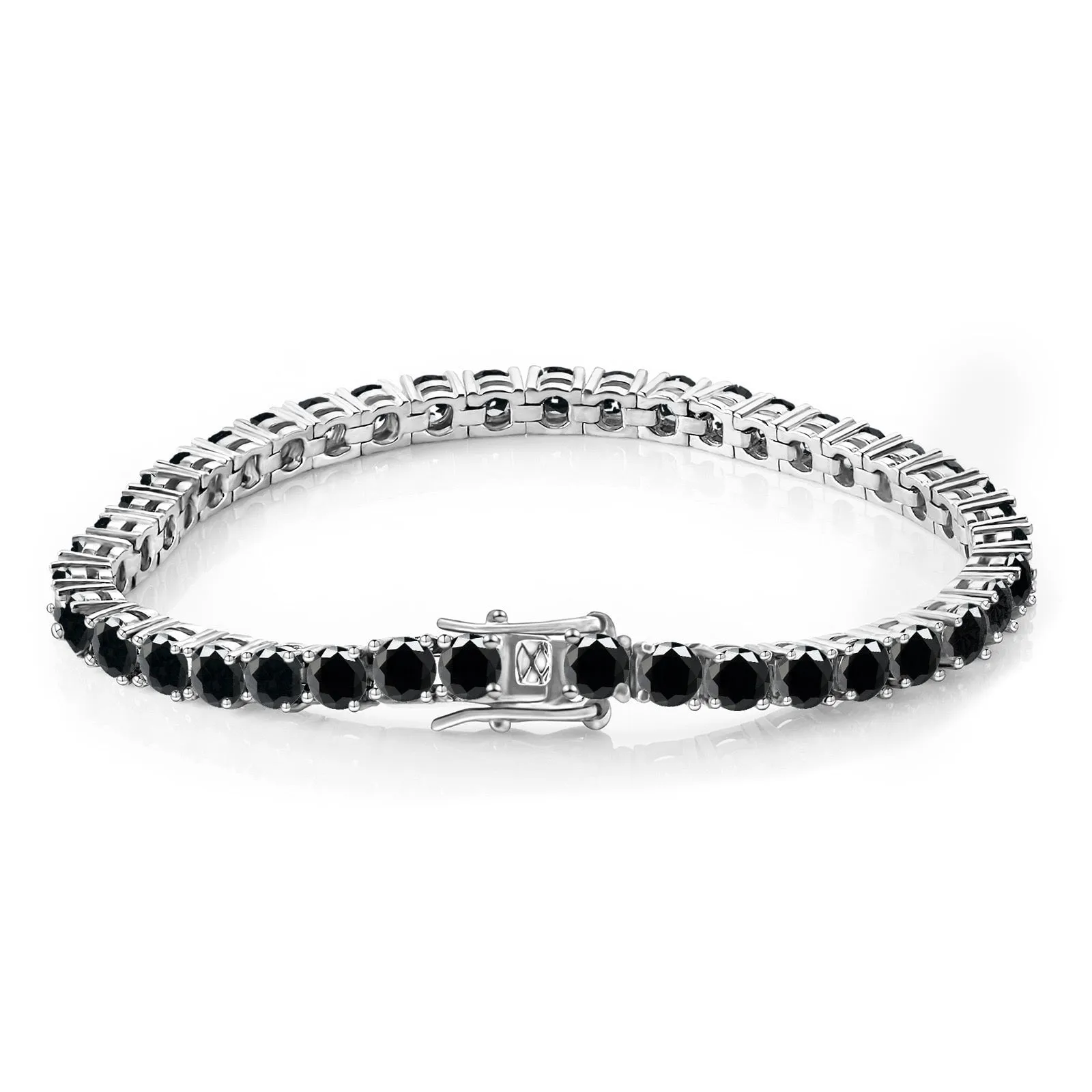 Black Moissanite Tennis Chain Bracelet - 3mm