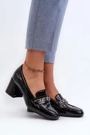 Block heel pumps