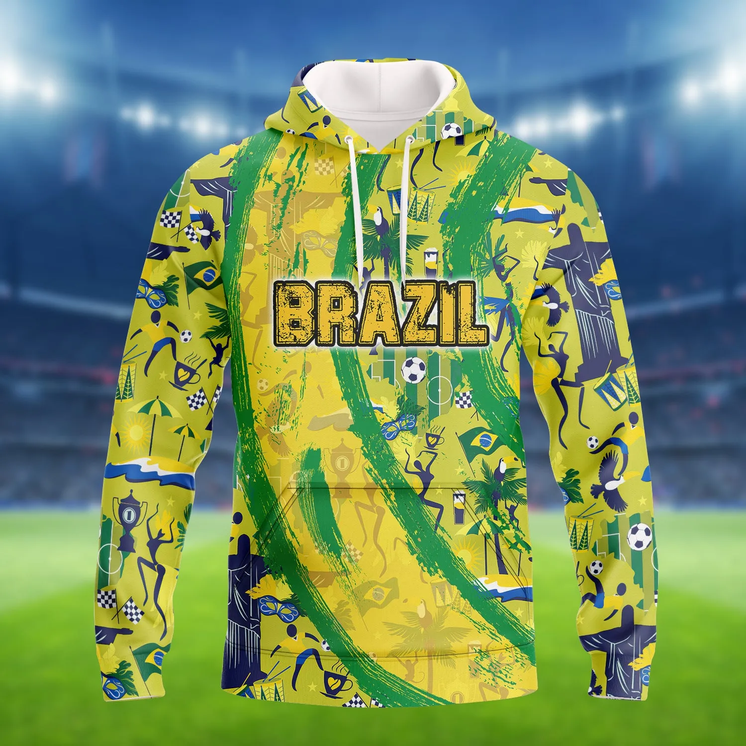 Brazil Fans Pattern Design Shirt 3D Printed Tshirt For The Brazil Fans