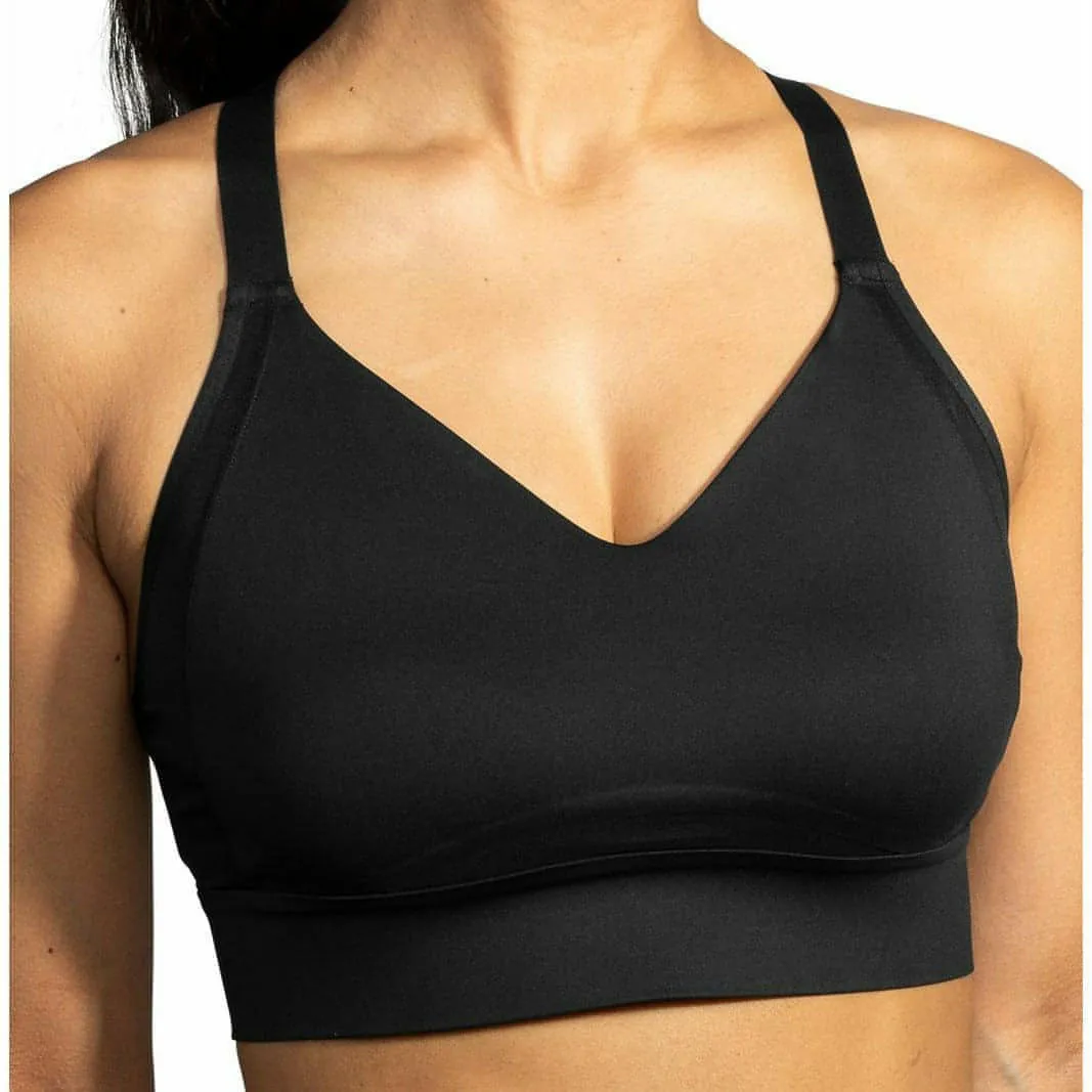 Brooks Drive Interlace Womens Sports Bra - Black