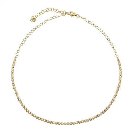 Buttercup Diamond Statement Tennis Necklace with Extenders
