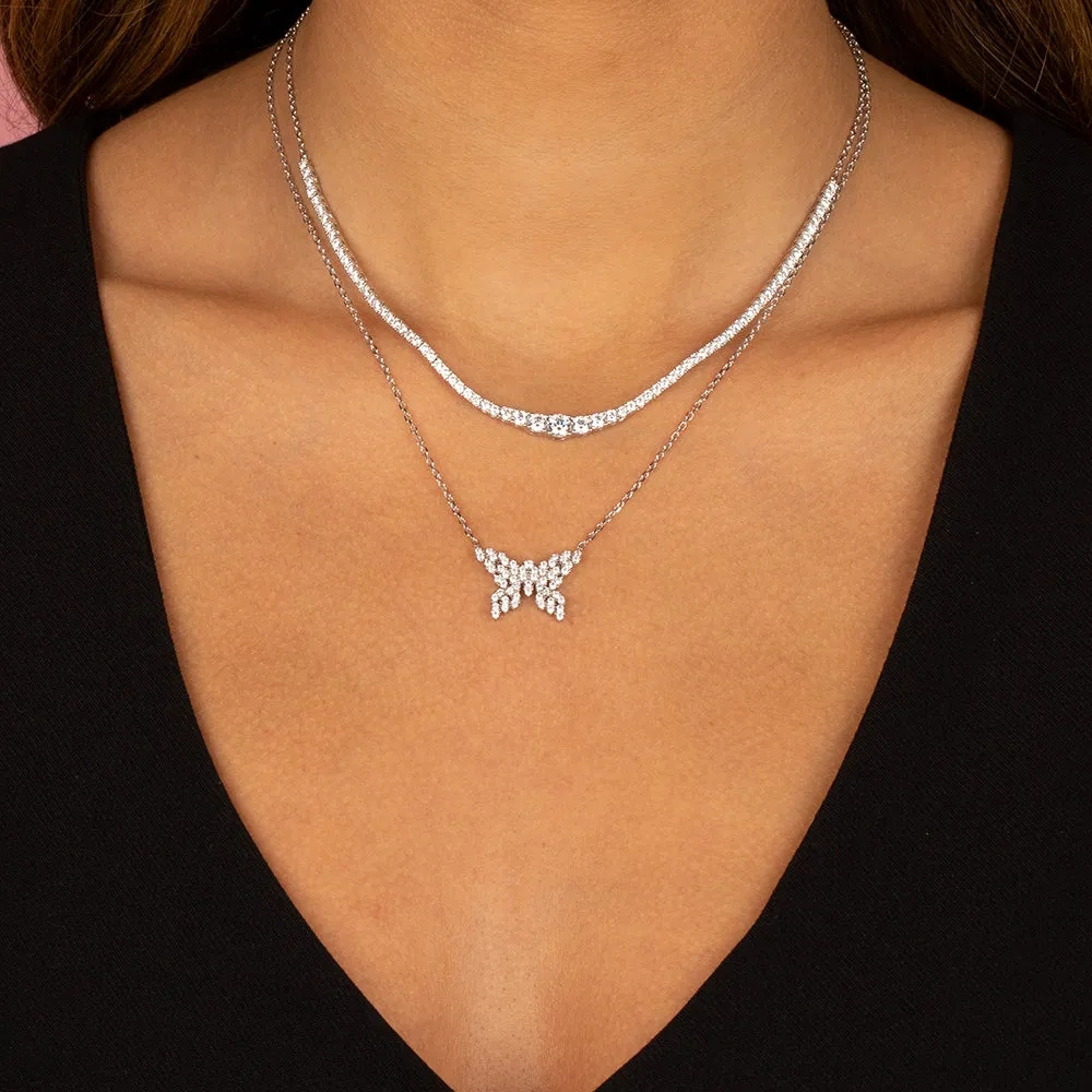 Butterfly Bling Necklace Combo Set