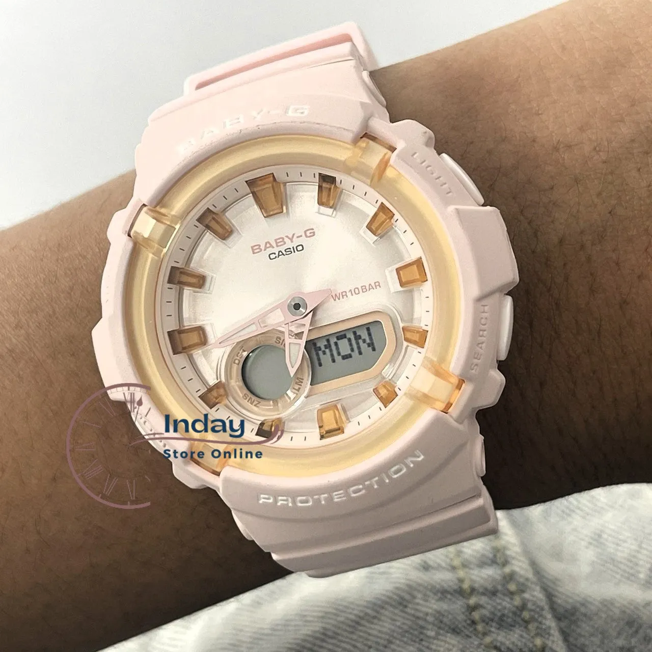 Casio Baby-G Women's Watch BGA-280SW-4A Resin Band Mineral Glass Shock Resistant