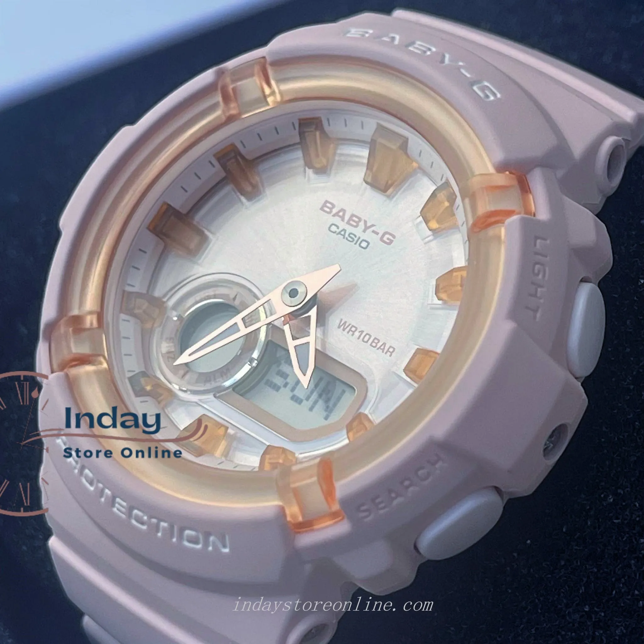 Casio Baby-G Women's Watch BGA-280SW-4A Resin Band Mineral Glass Shock Resistant