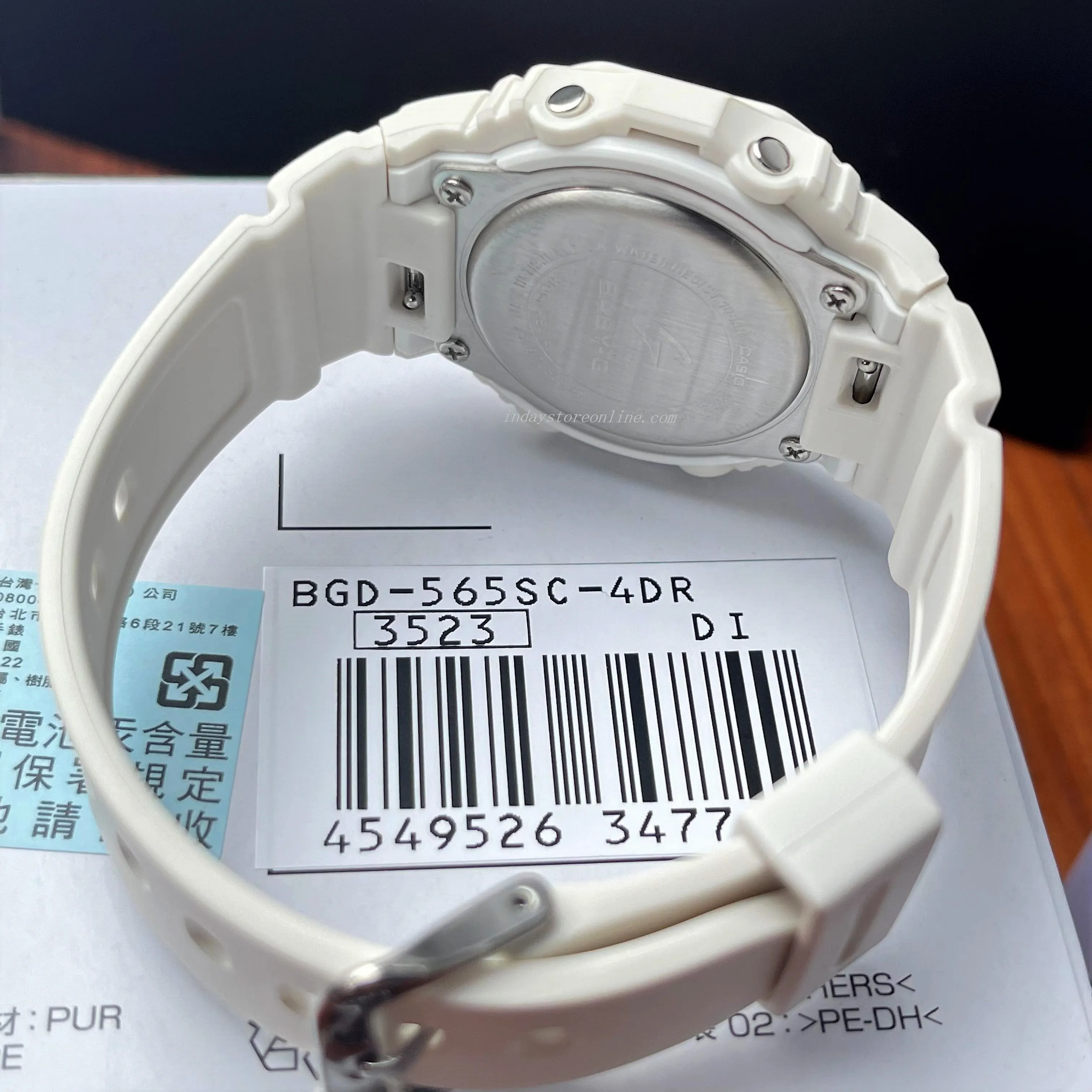 Casio Baby-G Women's Watch BGD-565SC-4 Resin Band Shock Resistant Mineral Glass