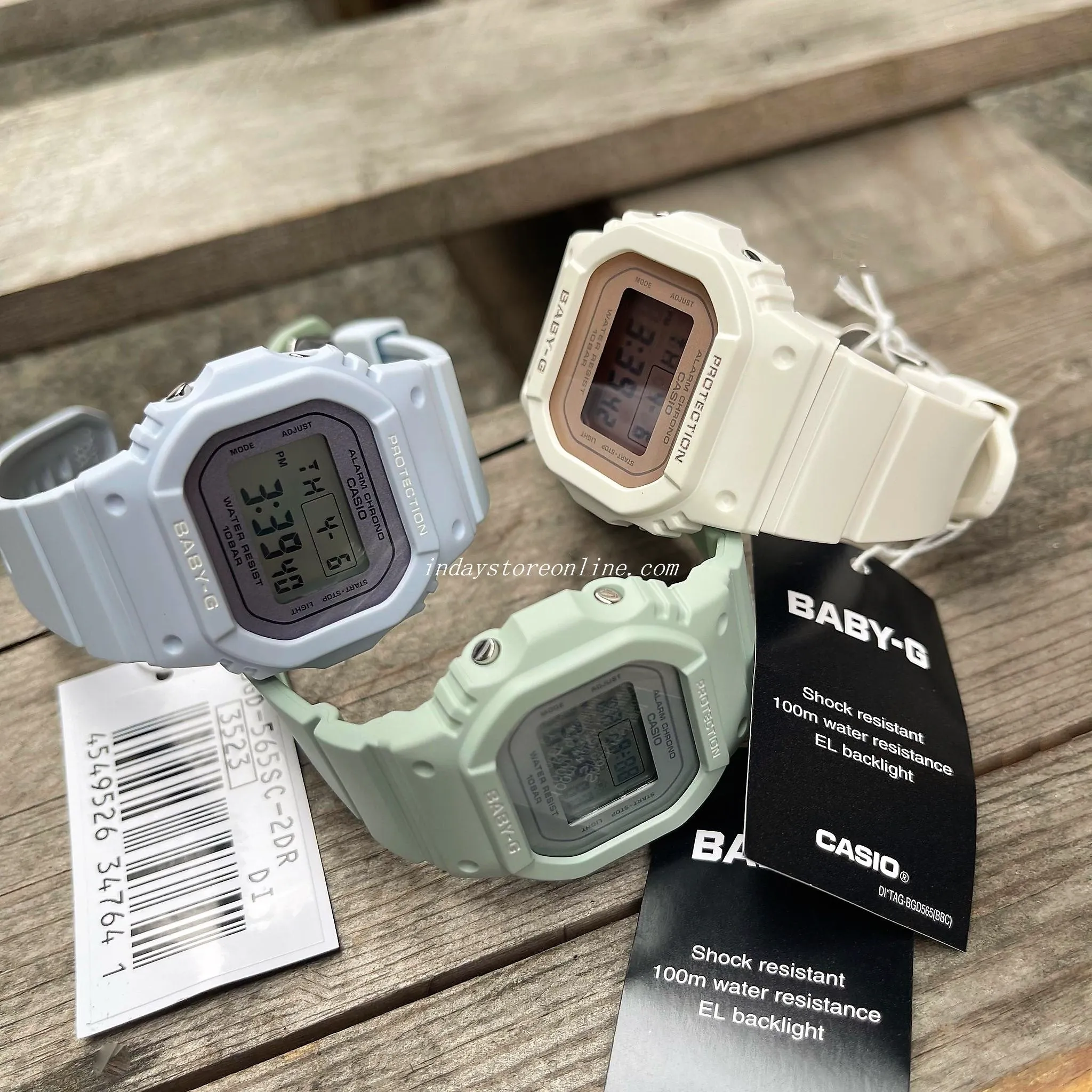 Casio Baby-G Women's Watch BGD-565SC-4 Resin Band Shock Resistant Mineral Glass
