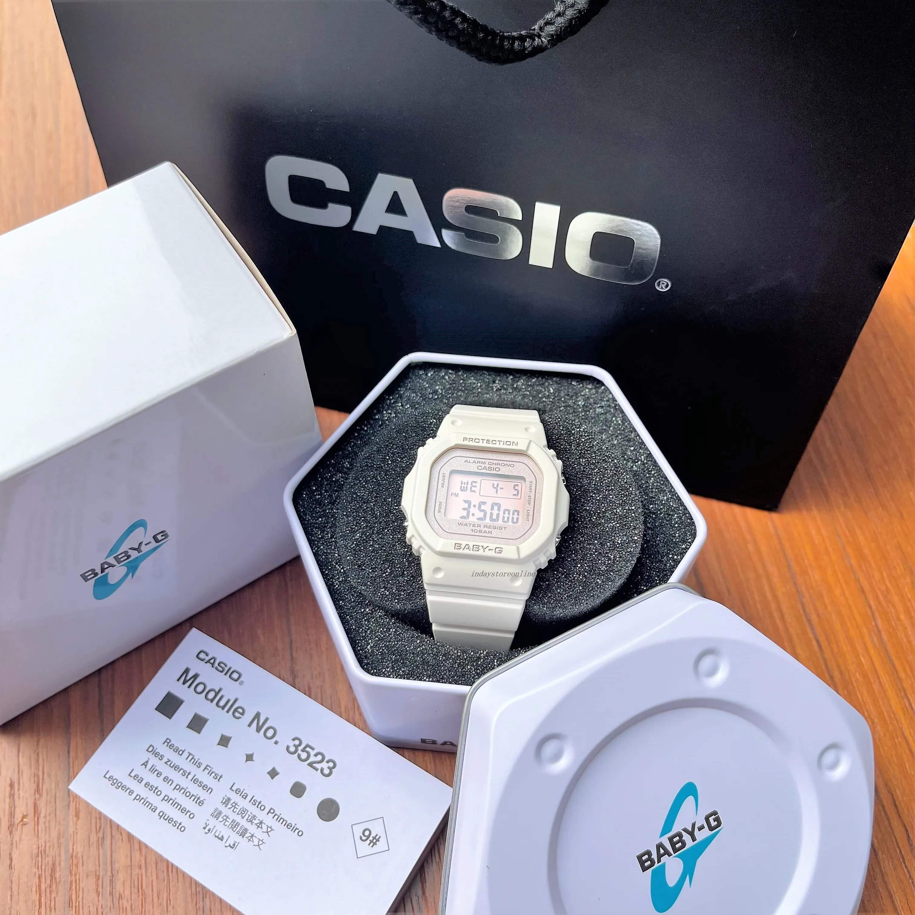 Casio Baby-G Women's Watch BGD-565SC-4 Resin Band Shock Resistant Mineral Glass