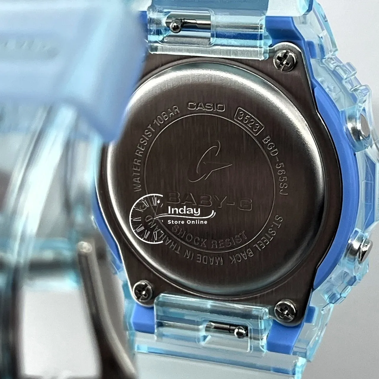 Casio Baby-G Women's Watch BGD-565SJ-2 Resin Band Shock Resistant Transparent Color Strap