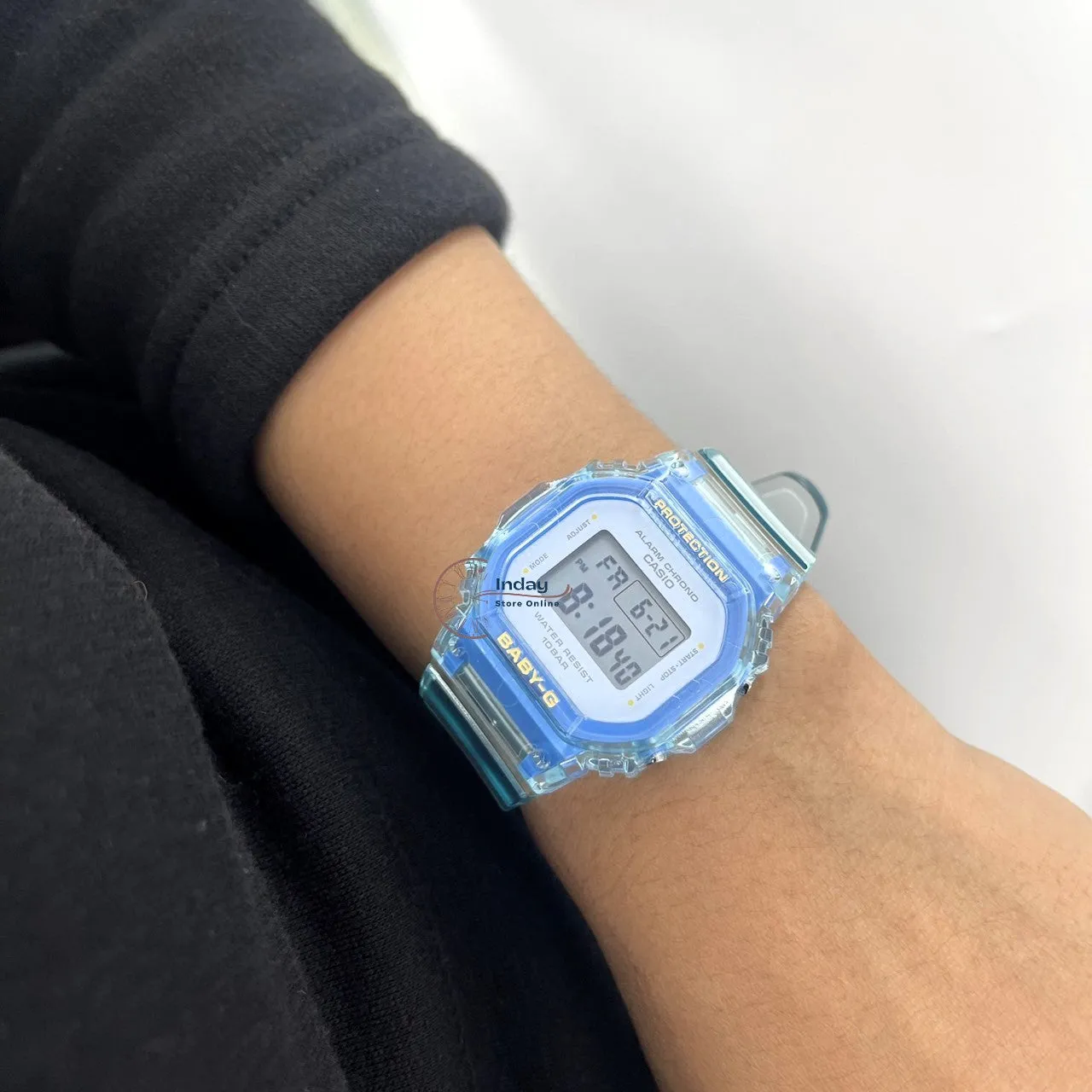 Casio Baby-G Women's Watch BGD-565SJ-2 Resin Band Shock Resistant Transparent Color Strap