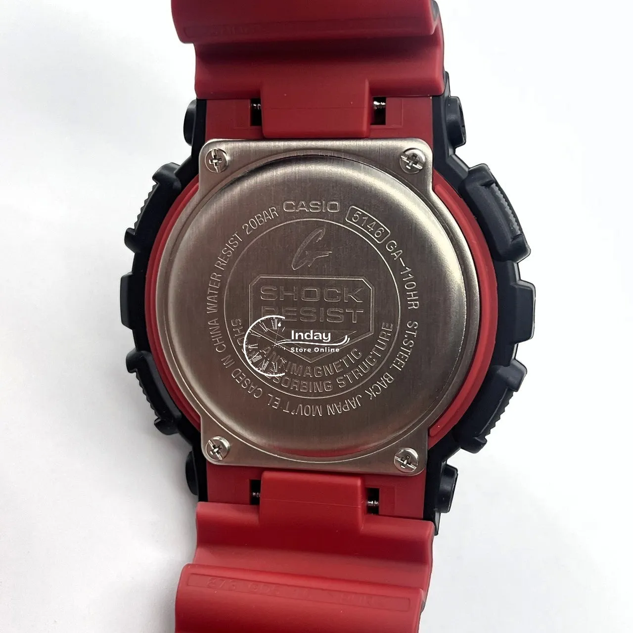 Casio G-Shock Men's Watch GA-110HR-1A Analog-Digital GA-110 Series Sporty Watch Black & Red Series