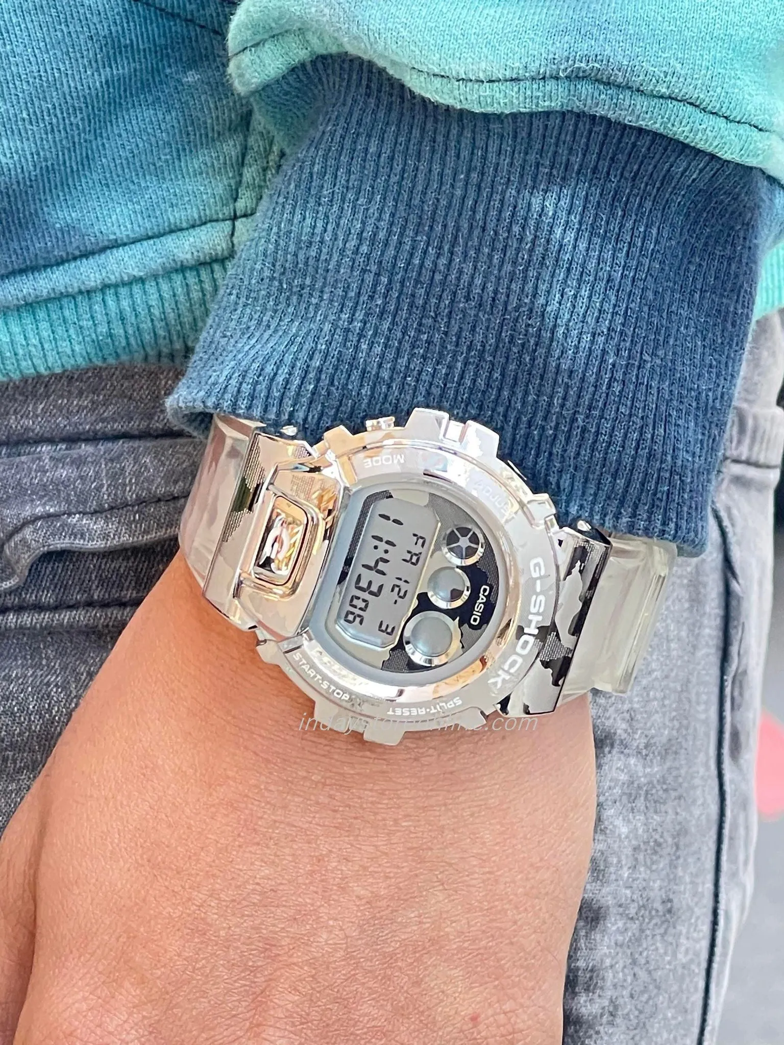 Casio G-Shock Men's Watch GM-6900SCM-1 Digital 6900 Series Transparent Color Shock Resistant 200-meter Water Resistance Mineral Glass