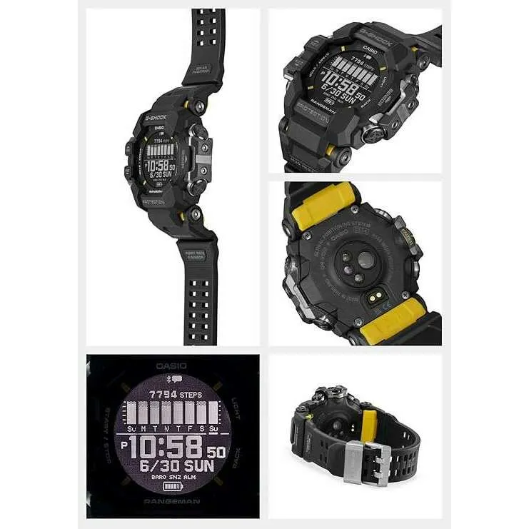 CASIO G-SHOCK RANGEMAN GPS CARDIOMETER BLUETOOTH BLACK MEN WATCH GPR-H1000-1JR