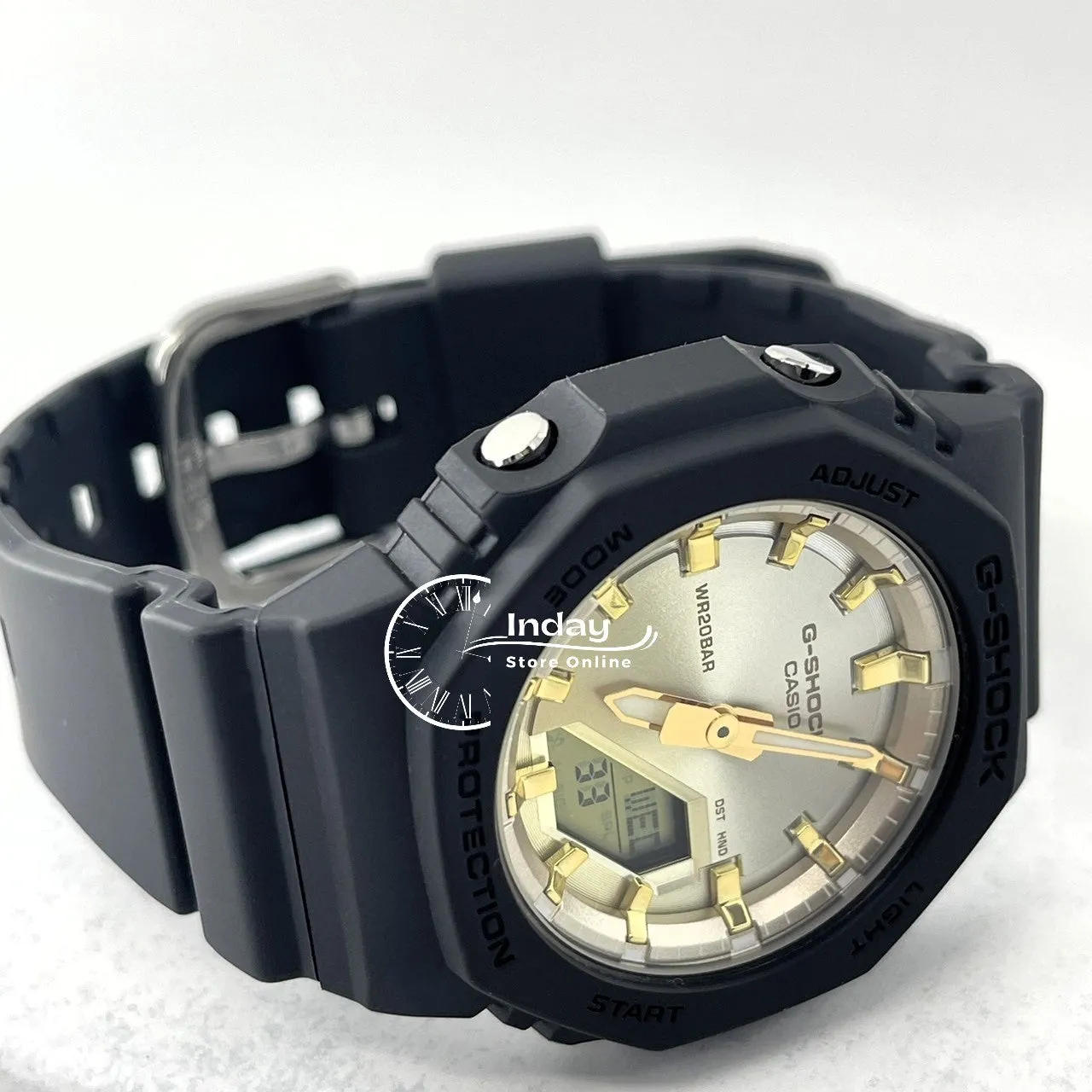 Casio G-Shock Women's Watch GMA-P2100SG-1A Resin Band Mineral Glass Shock Resistant