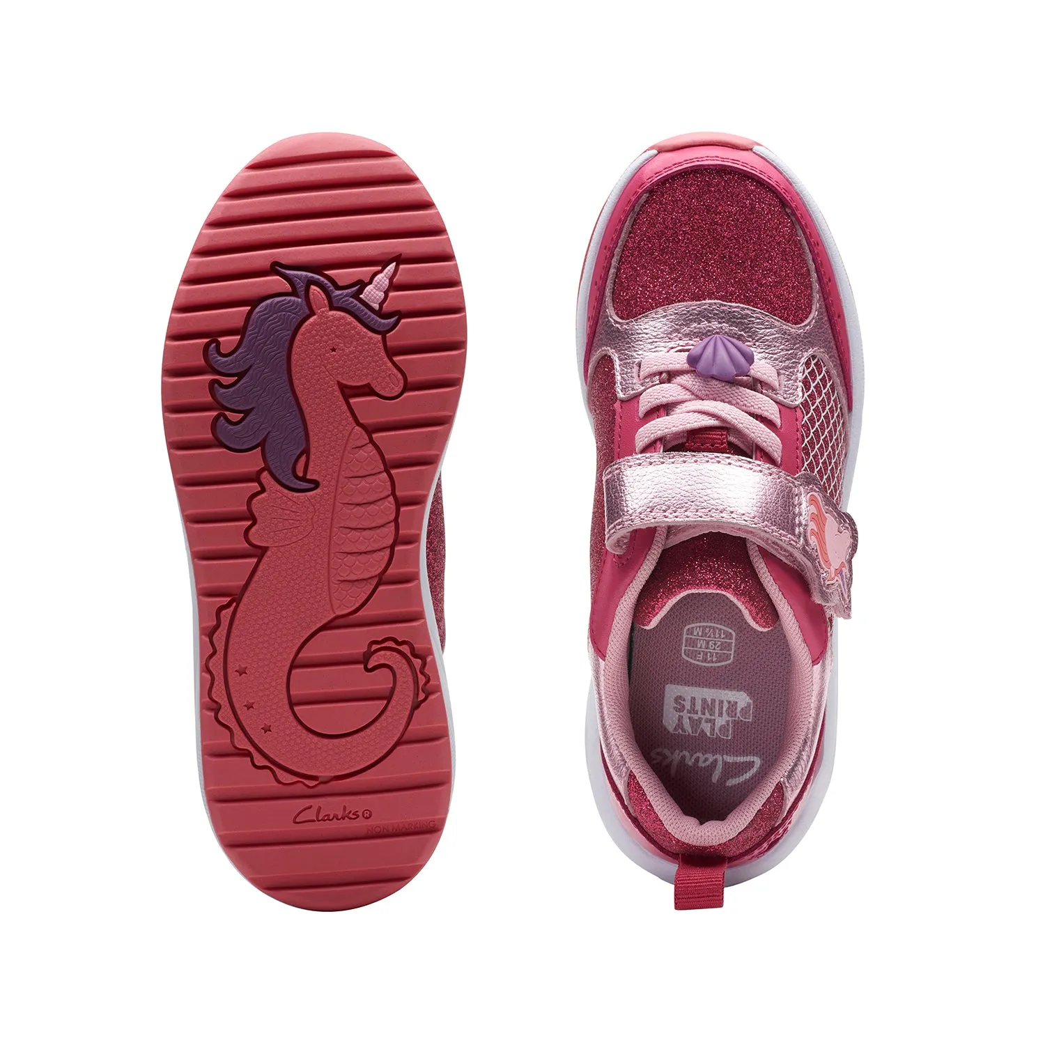 CLARKS GIRLS AQUATIC BRILL KID. (STANDARD FIT)