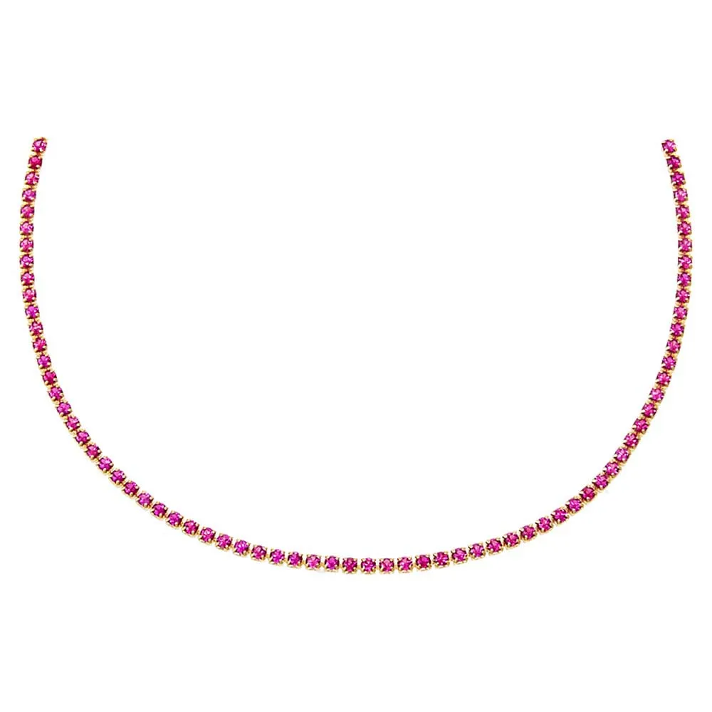 Colored CZ All Around Tennis Choker