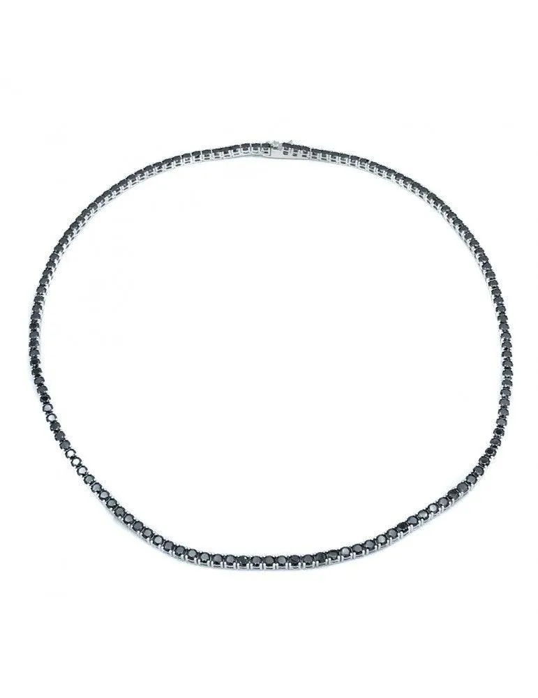 Comete necklace Silver Tennis Silver 925 Black Zirconi Ugl 738 N M42