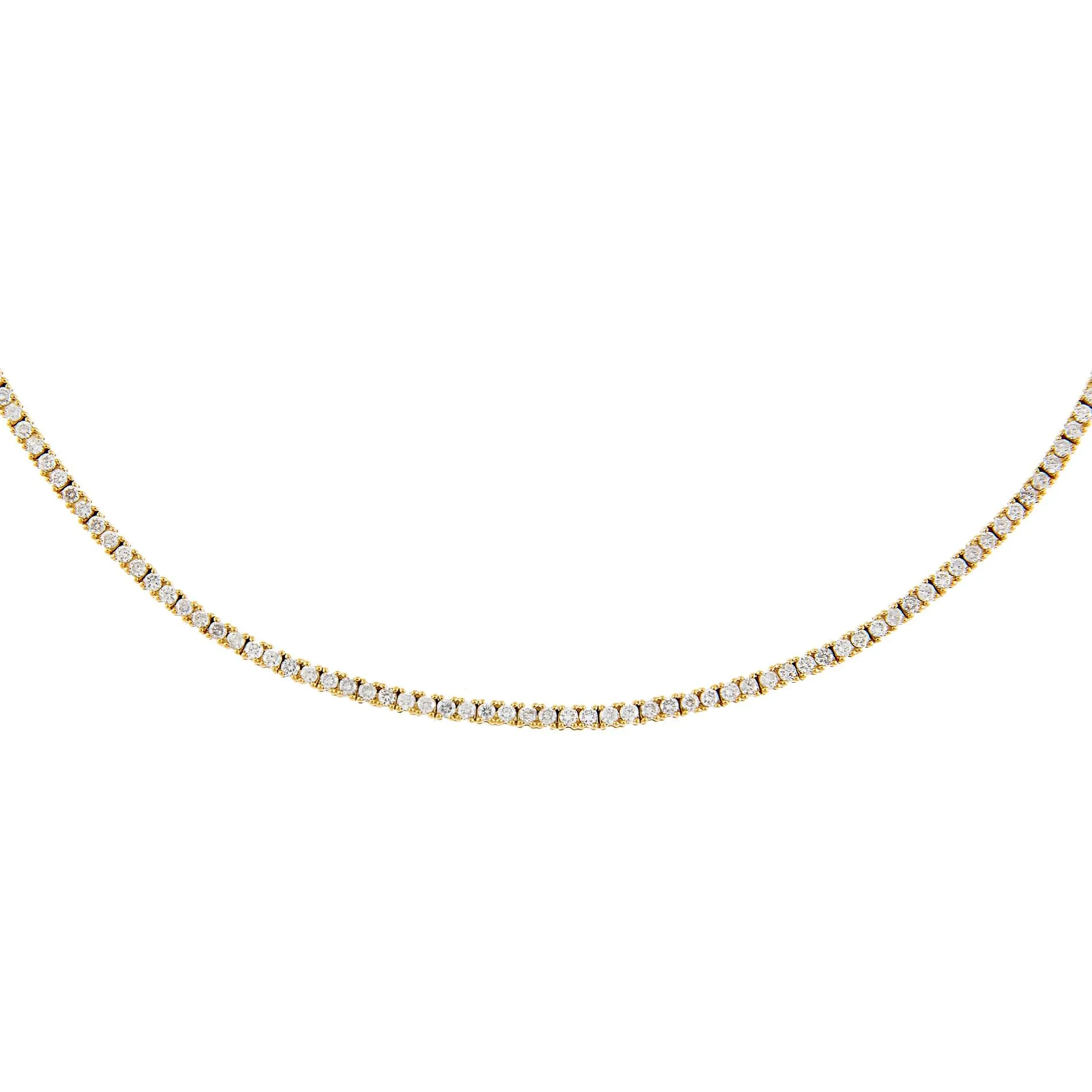Diamond Thin Tennis Necklace 14K