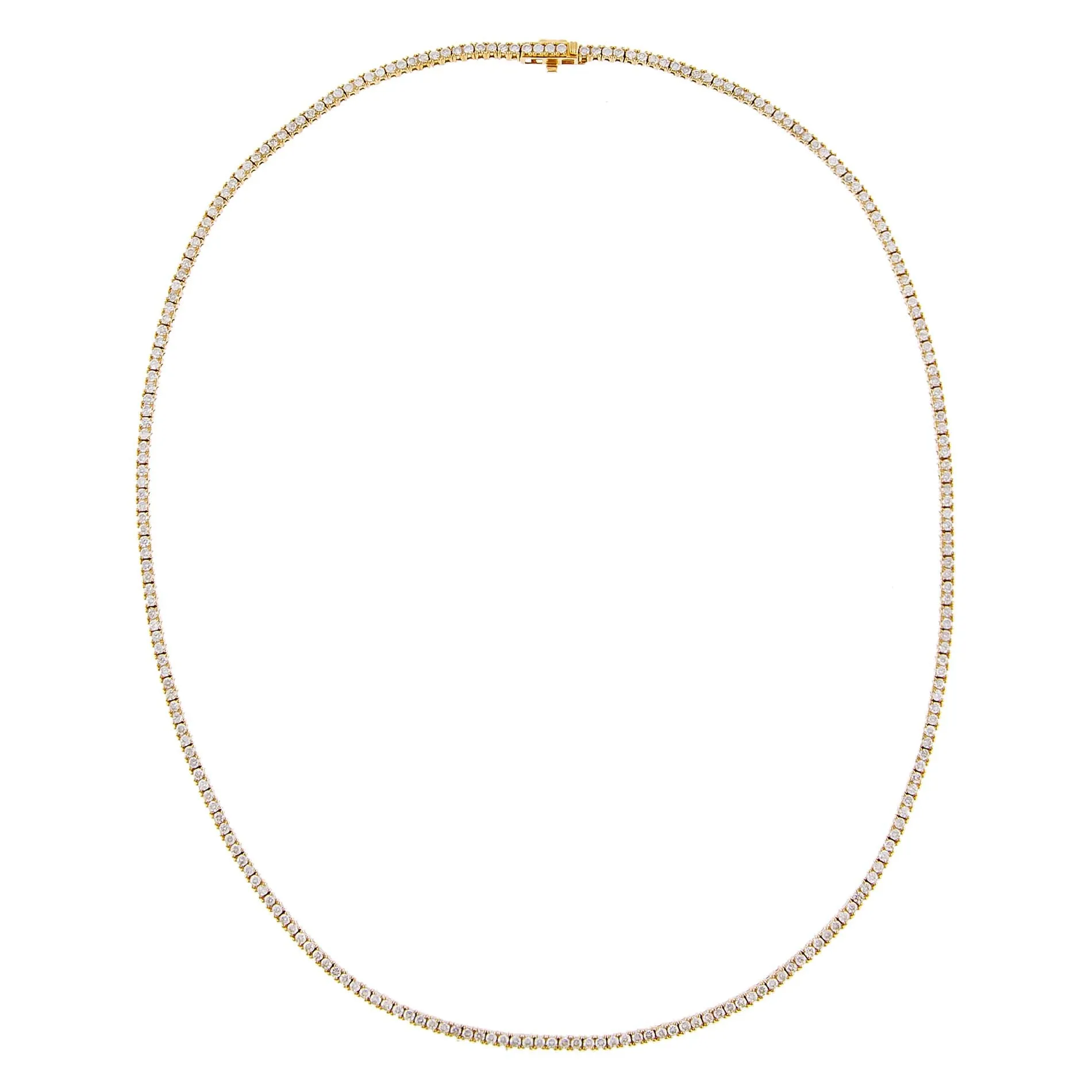 Diamond Thin Tennis Necklace 14K