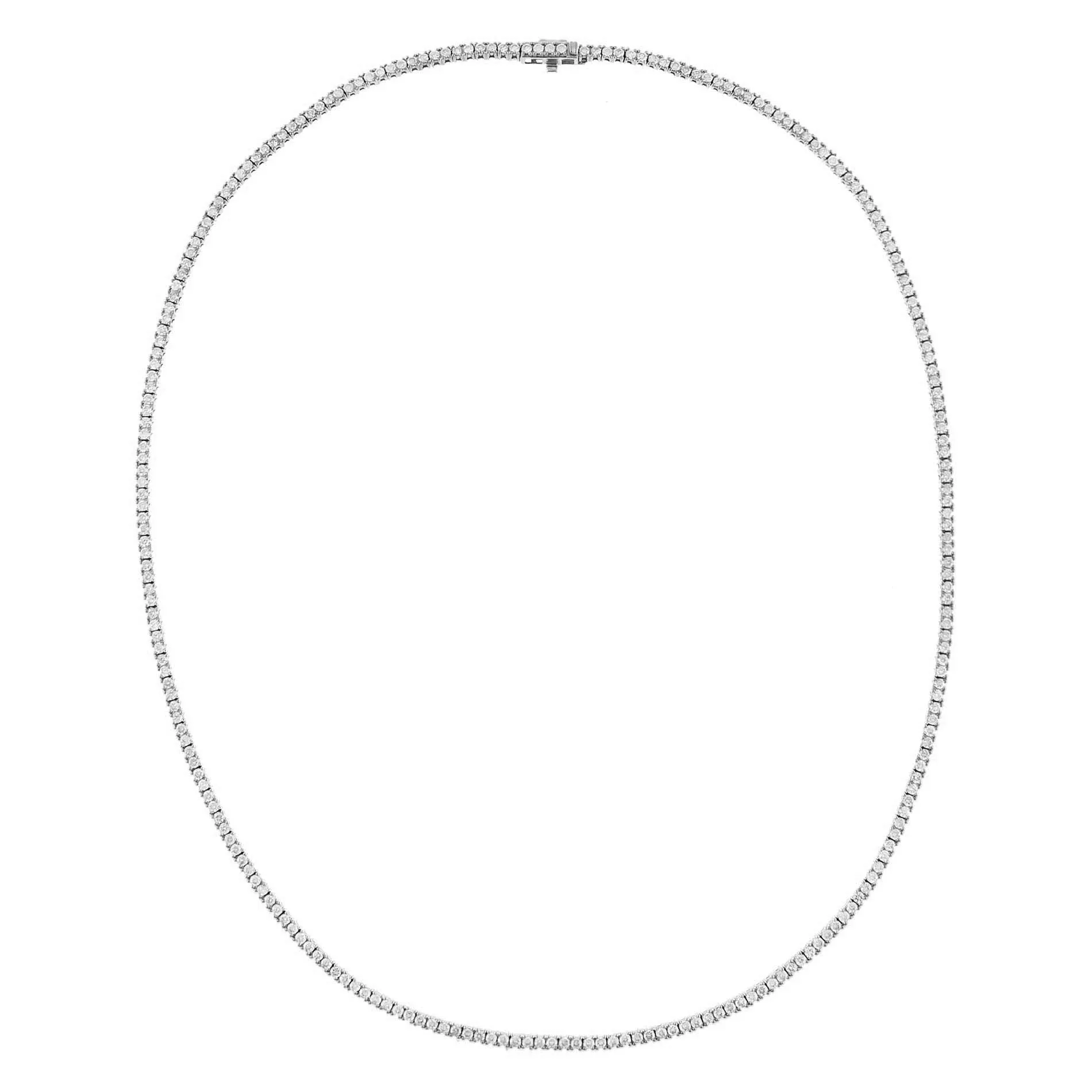 Diamond Thin Tennis Necklace 14K