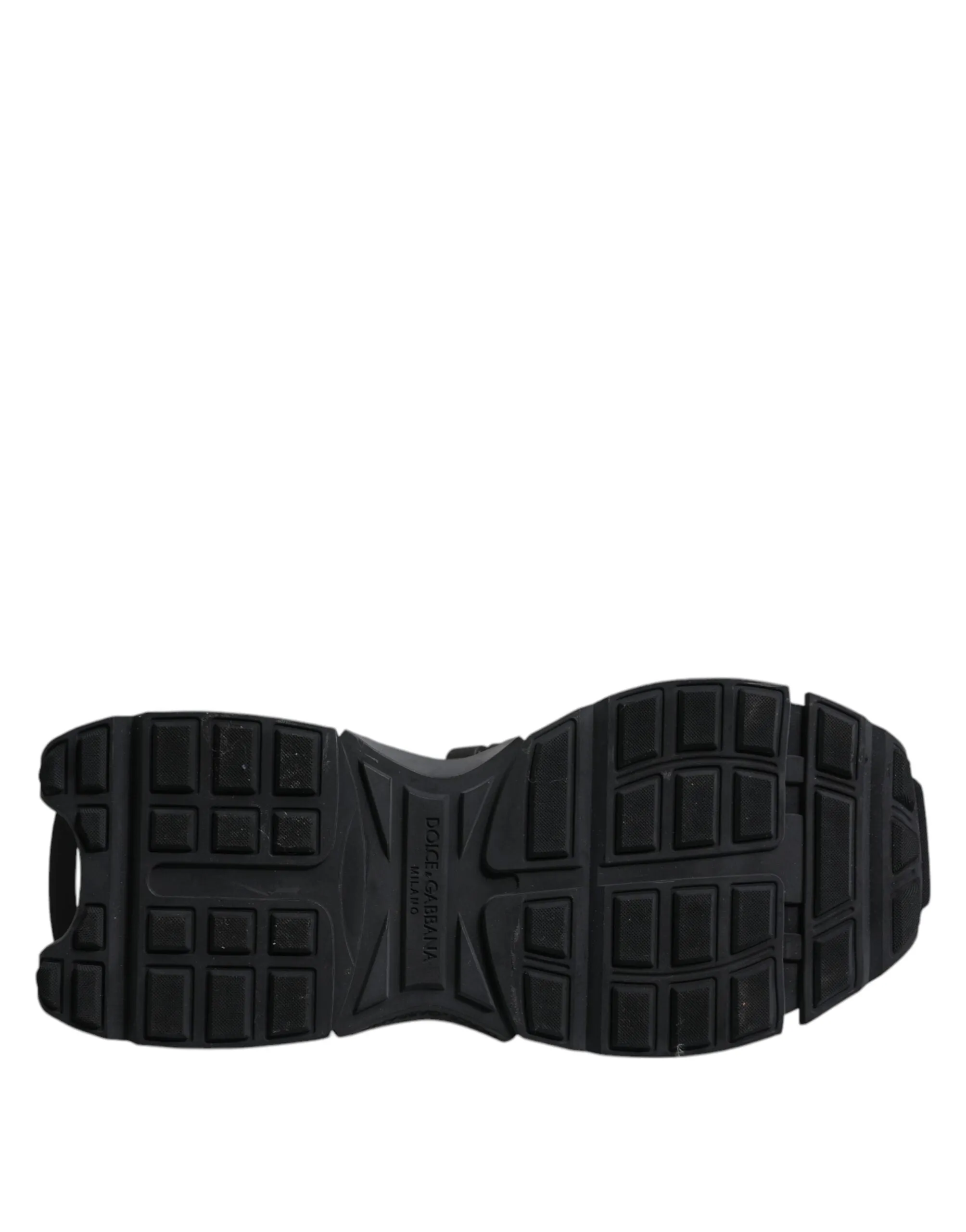 Dolce & Gabbana Black Gray Low Top Space Sneakers Shoes
