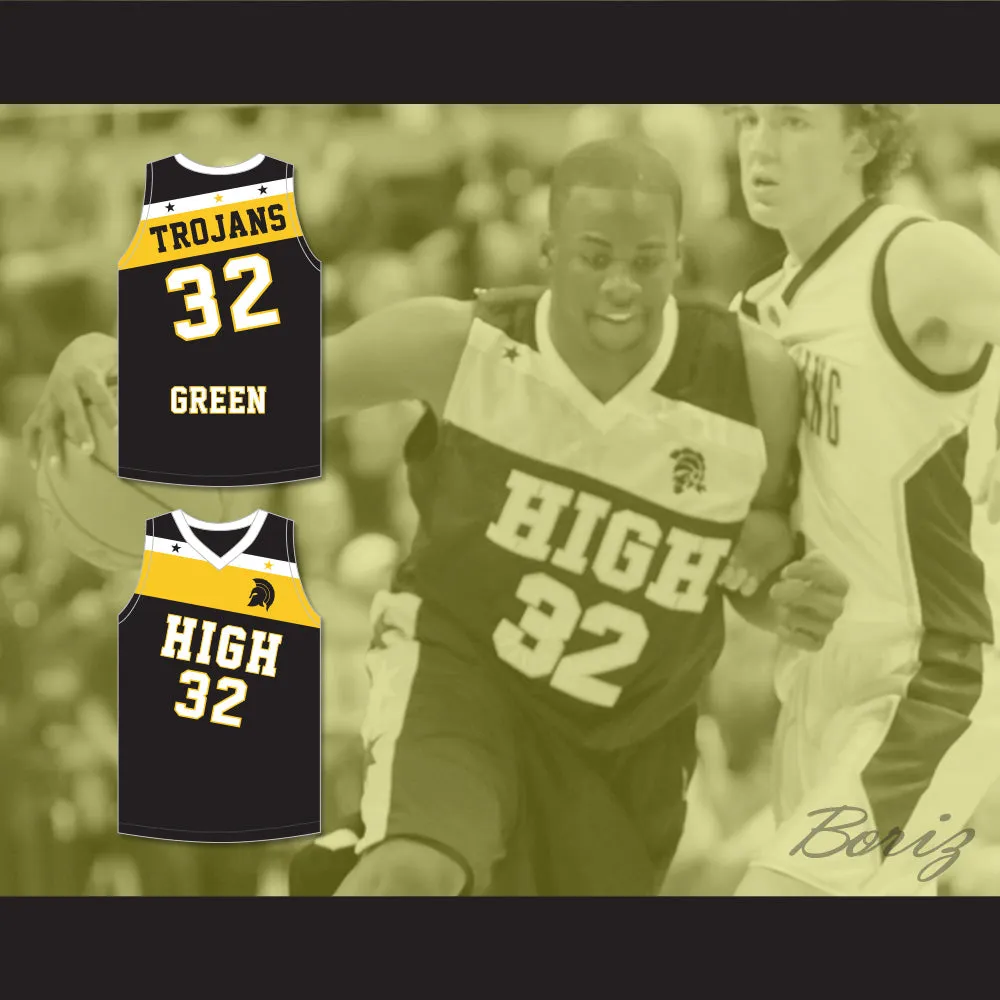 Draymond Green 32 Saginaw High School Trojans Black Basketball Jersey 2