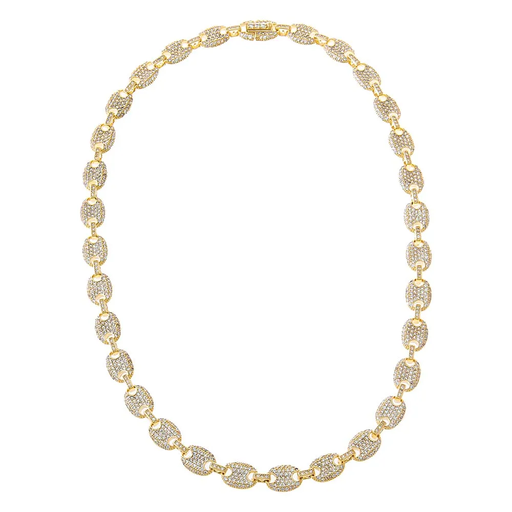 Fancy Pave Mariner Link Necklace