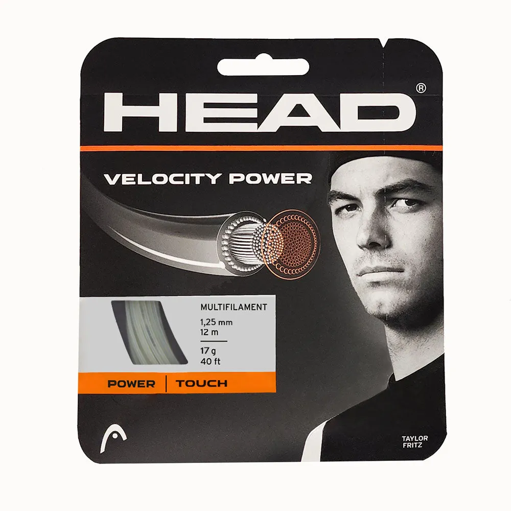 Head Velocity Power 17/1.25 Tennis String (Natural)