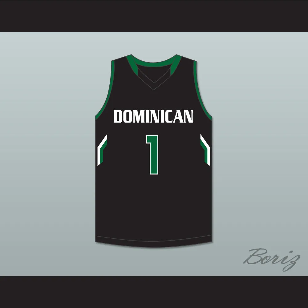 Kostas Antetokounmpo 1 Dominican High School Knights Black Basketball Jersey 2