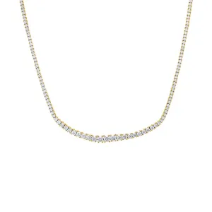Lab Grown Diamond Graduated Tennis Necklace 14K